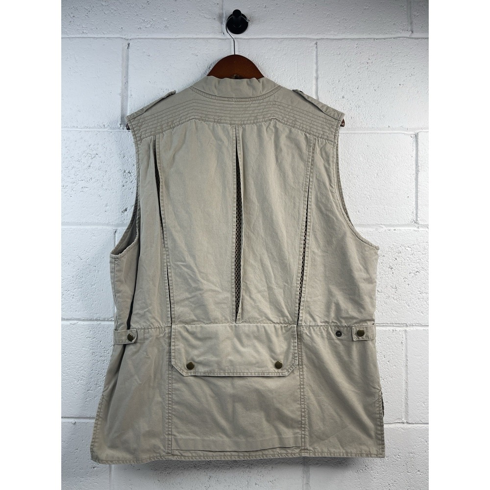 VTG  Banana Republic Men's Safari Utility Vest‎ Multi-Pocket Tactical Outdoors M - Picture 9 of 9
